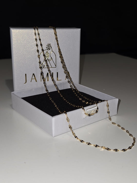 Double Layered Gold Twist Chain Necklace
