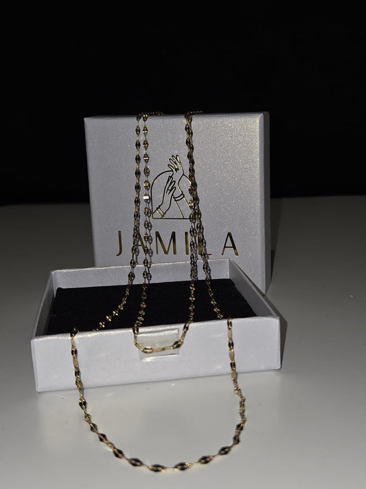 Double Layered Gold Twist Chain Necklace