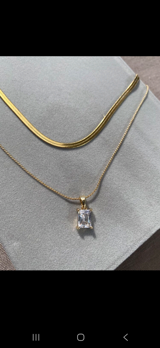 2-Piece Stainless Steel Necklace Set – Chain & Pendant ✨