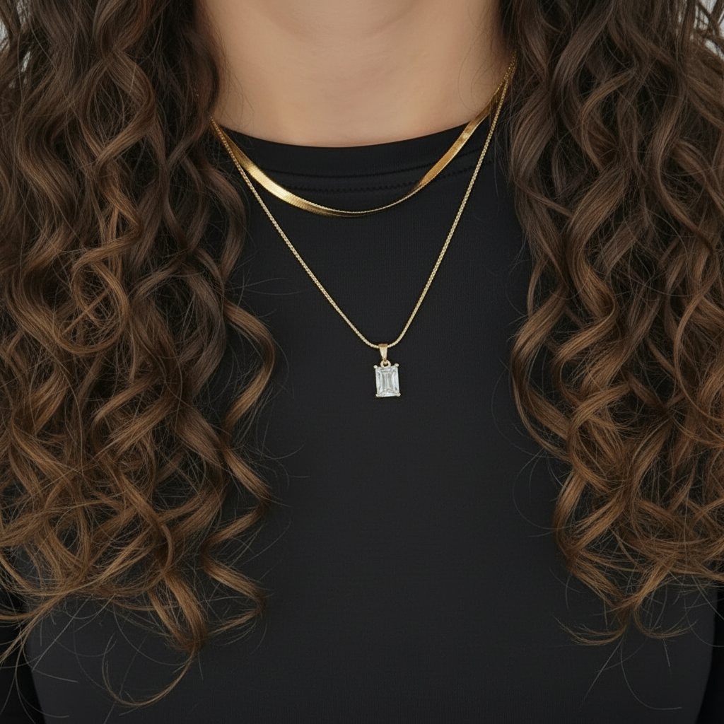 2-Piece Stainless Steel Necklace Set – Chain & Pendant ✨