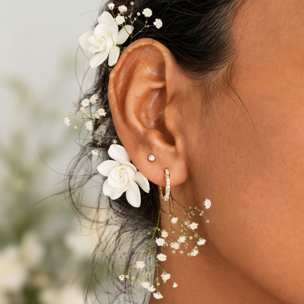 Gold Mini Knot Hoop Earrings — 18K Gold Plated Sterling Silver