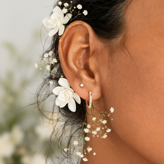 Gold Mini Knot Hoop Earrings — 18K Gold Plated Sterling Silver