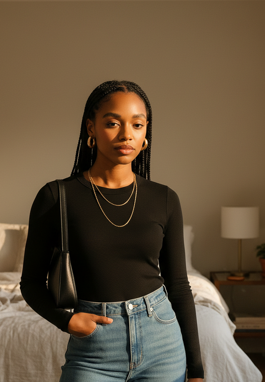 Double Layered Gold Twist Chain Necklace