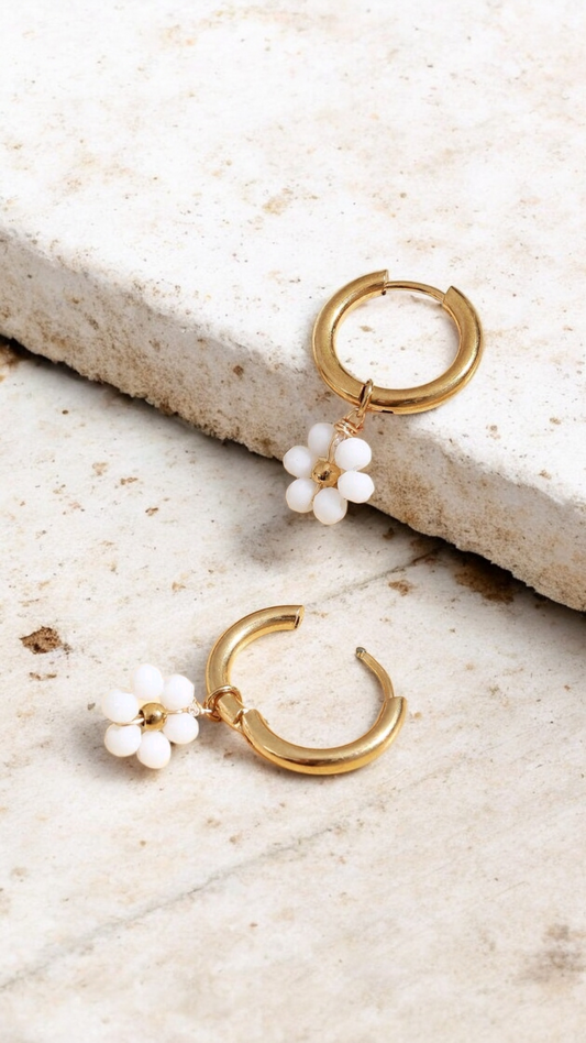 Daisy Hoop Earrings